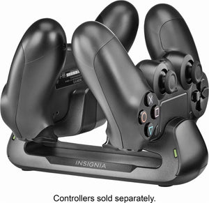 Insignia™ - Dual Controller Charger for PlayStation 4 - Black