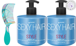 Sexy Hair Style Hard Up Gel With Includes Green Hair Comb - Shine and Hard Holding Hairstyle