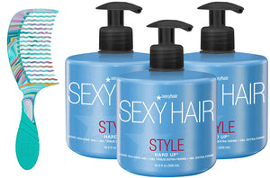 Sexy Hair Style Hard Up Gel With Includes Green Hair Comb - Shine and Hard Holding Hairstyle