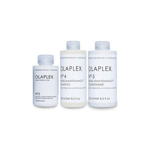 Olaplex Hair Treatment Set for Dry Damaged or Color Treated Hair by IDAT- 3, 4, 5, 6 & 7  - Hair Perfector - Bond Maintenance Shampoo & Conditioner -Includes Idat Head Scalp Massager and Shower Bag