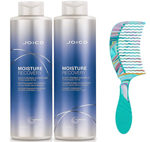 Joico Moisture Recovery Shampoo and Conditioner for DRY Hair Bundle 33.8OZ Set. Includes Hair Comb