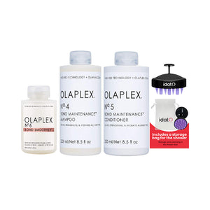 Olaplex Hair Treatment Set for Dry Damaged or Color Treated Hair by IDAT- 3, 4, 5, 6 & 7  - Hair Perfector - Bond Maintenance Shampoo & Conditioner -Includes Idat Head Scalp Massager and Shower Bag