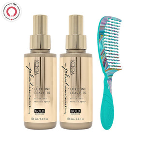 Kenra Platinum LUXE ONE LEAVE – All In One Miracle Spray Includes Green Hair Comb