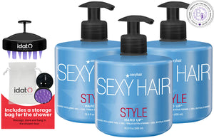 Sexy Hair Style Hard Up Gel With Includes IDAT Head Massager & Pouch - Shine and Hard Holding Hairstyle