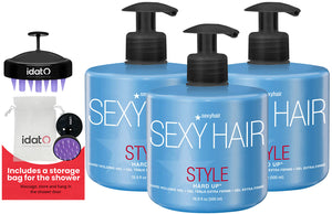 Sexy Hair Style Hard Up Gel With Includes IDAT Head Massager & Pouch - Shine and Hard Holding Hairstyle