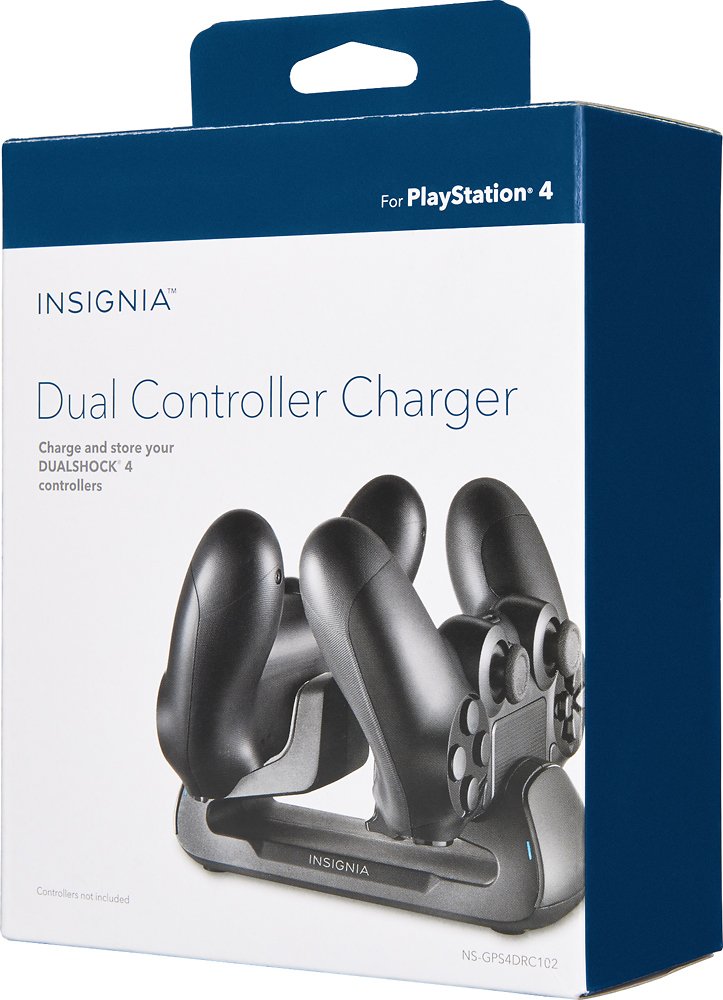 Insignia™ - Dual Controller Charger for PlayStation 4 - Black