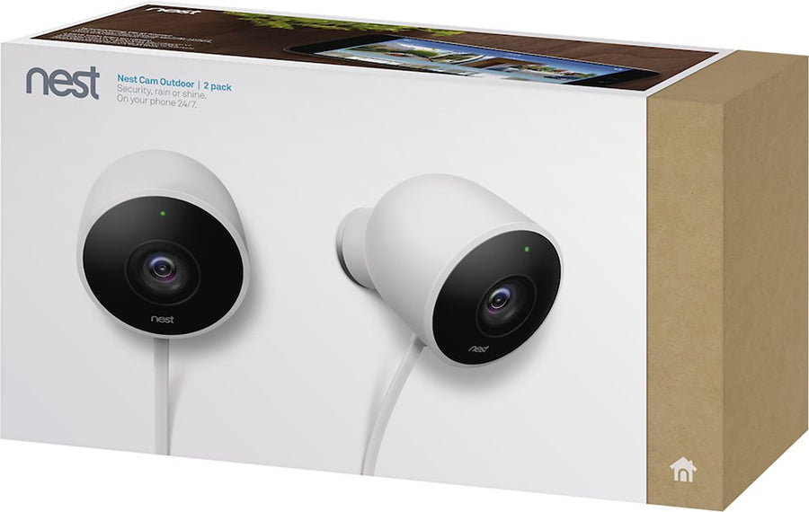 Nest - Cam Outdoor 1080p Wi-Fi Network Surveillance Cameras (2-Pack) - White