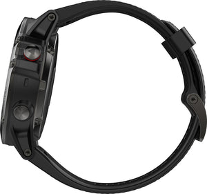 Garmin - fēnix® 5X Sapphire Smartwatch 51mm Fiber-Reinforced Polymer - Slate Gray with Black Band