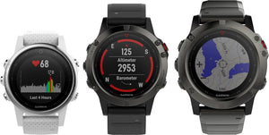 Garmin - fēnix® 5X Sapphire Smartwatch 51mm Fiber-Reinforced Polymer - Slate Gray with Black Band