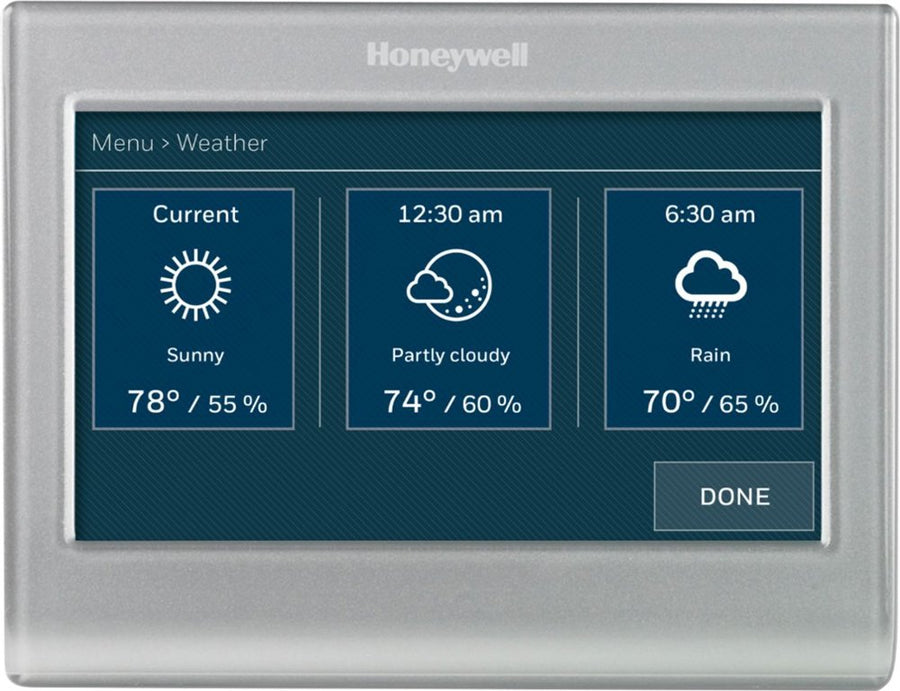 Honeywell - Smart Color Thermostat with Wi-Fi Connectivity - Silver