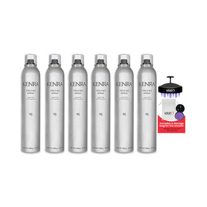 Kenra Volume Hairspray 25 Super Hold - Maximum amount of volume and hold possible  Includes IDAT Head Massager and Shower Pouch