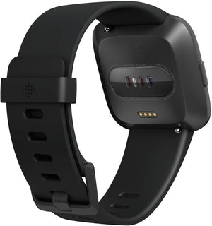 Fitbit - Versa Smartwatch 34mm Aluminum - Black/Black