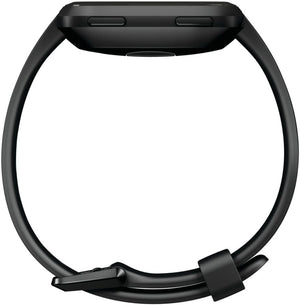 Fitbit - Versa Smartwatch 34mm Aluminum - Black/Black