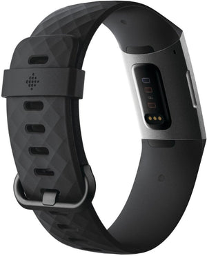 Fitbit - Charge 3 Activity Tracker + Heart Rate - Black/Graphite