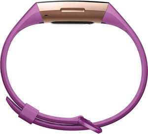 Fitbit - Charge 3 Activity Tracker + Heart Rate - Berry / Rose Gold