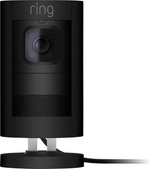 Ring - Stick Up Indoor/Outdoor Wired Security Camera - Black