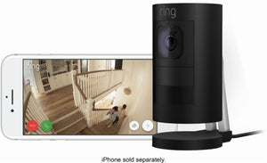 Ring - Stick Up Indoor/Outdoor Wired Security Camera - Black