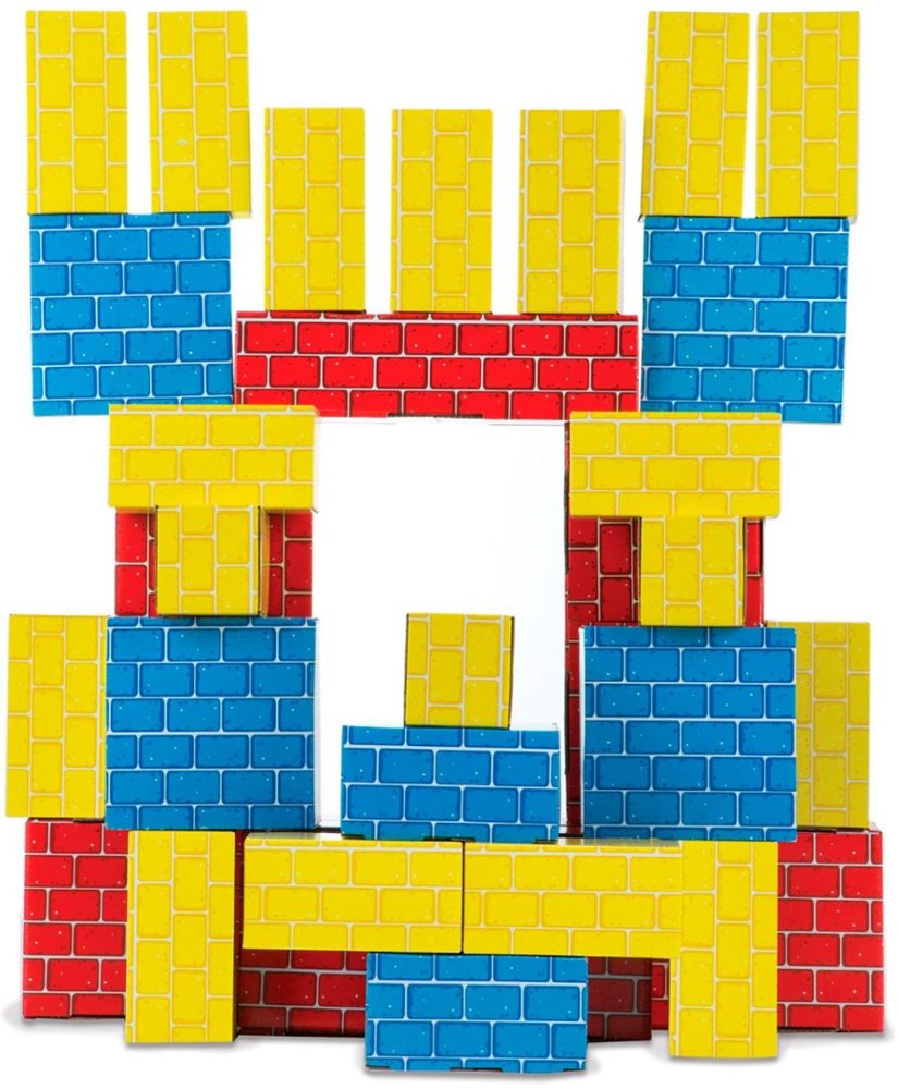 Melissa & Doug - Cardboard Blocks - Blue/Yellow/Red